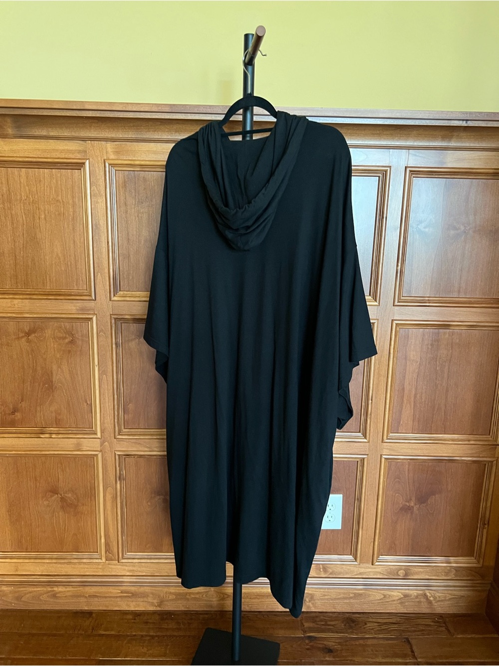 Yohji Yamamoto Jersey Jumbo Shirt with Hood Splash Pattern Black Size 3 (M/L) - Picture 7 of 16